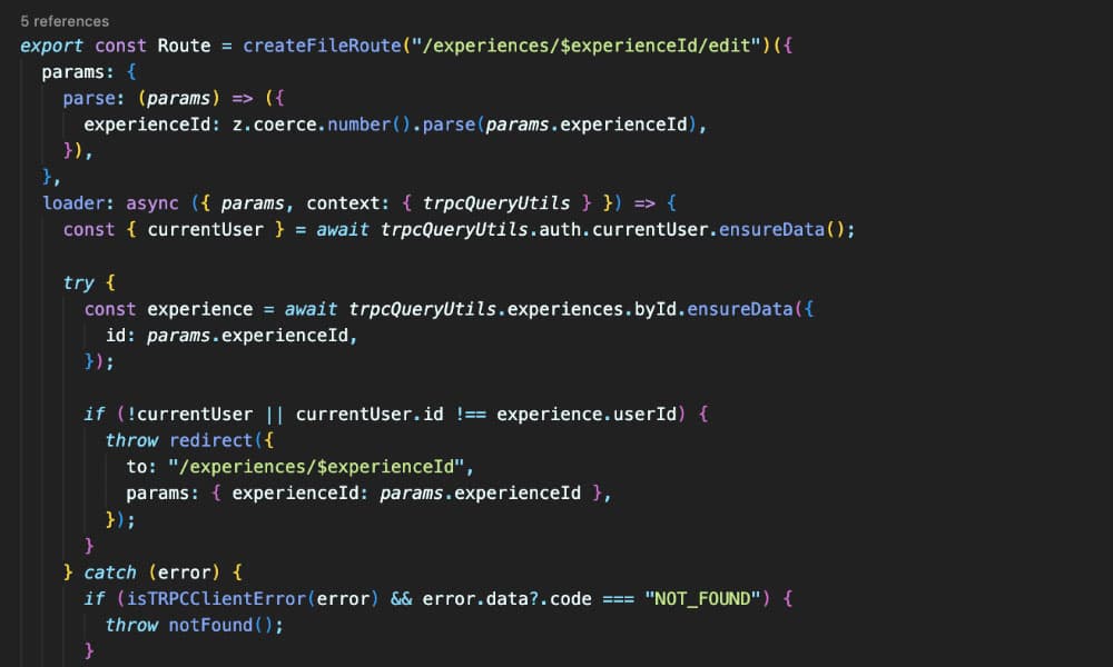 Advanced Patterns React course overview code router section image