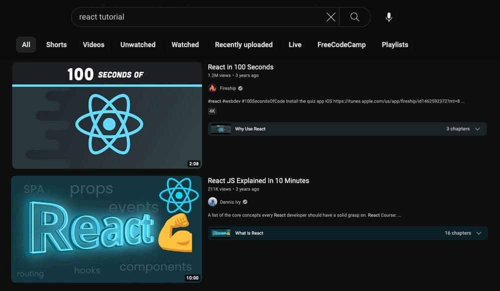 Project React course overview "Learning React is hard" section image